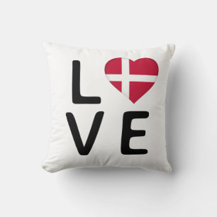 Liebe - Dänemark - Flagge Kissen