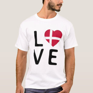 Liebe - Dänemark - Flagge T-Shirt