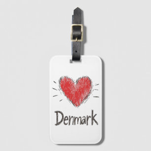 Liebe Dänemark Gepäckanhänger