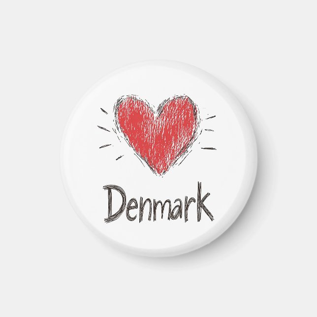 Liebe Dänemark Magnet (Vorne)