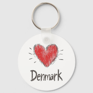 Liebe Dänemark Schlüsselanhänger