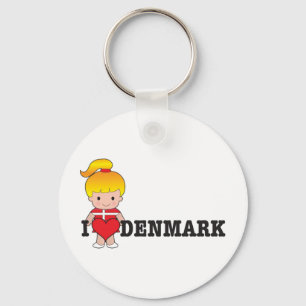 Liebe Dänemark Schlüsselanhänger
