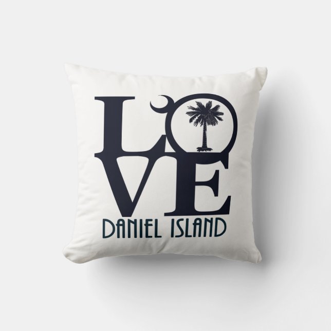 LIEBE Daniel Island South Carolina Kissen (Vorderseite)