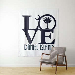 LIEBE Daniel Island Wandteppich