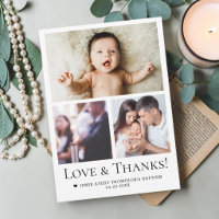 Liebe & Dank Baby-Taufe Foto-Collage-Gitter