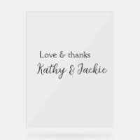 Liebe & Dank Ehepaar Name Hochzeit einfach minimal