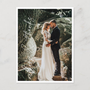 Liebe Dank Elegant Wedding Foto Vielen Dank Postkarte