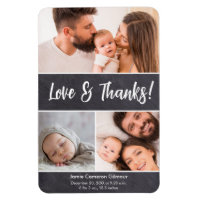 Liebe & dank Foto Collage Vertikale Babydusche