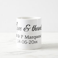 Liebe & Dank füge Paarname Hochzeit Datum Jahr hin