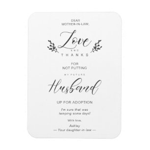 Liebe & Dank Funny Mother-in-lawQuote Handwriting Magnet