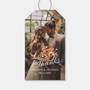 'Liebe & Dank' Gastgeschenk Hochzeit für benutzerd Geschenkanhänger