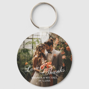 'Liebe & Dank' Gastgeschenk Hochzeit für benutzerd Schlüsselanhänger