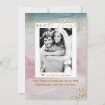 Liebe & Dank Glam Watercolor Gold Vielen Dank Foto