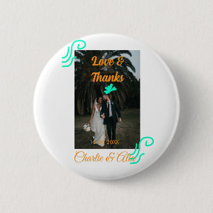 Liebe & Dank Hochzeitskärtchen Foto modern hinzufü Button