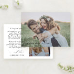 Liebe & Dank Moderner Kalligrafie Foto Hochzeit Dankeskarte<br><div class="desc">Vielen Dank für Ihre Teilnahme an Ihrem besonderen Tag mit einer schönen Liebe & Dank Modern Calligraphy Foto Wedding Dankeschön Card. Diese wunderschöne Karte verfügt über einen eleganten, modernen Kalligraphie-Schriftart und zwei süße Fotos, ein komplettes Blutbad. Auf der Kartenrückseite können Sie ein anderes Hochzeitsfest-Foto austauschen und Ihren Gästen eine persönliche...</div>