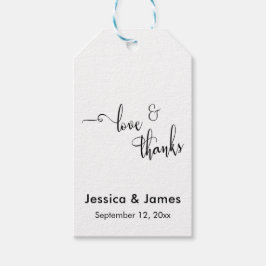Liebe & Dank Personalisierter Hochzeit Geschenkanhänger