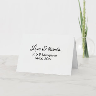 Liebe & Dank schreibe Paarname Hochzeit schreibe D
