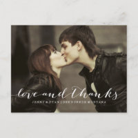 LIEBE & DANK SCRIPT 1 WEDD DANK IHNEN POST CARD