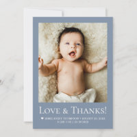 Liebe & Dank Staubblau Baby-Foto
