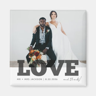 Liebe Dank Wedding Foto Gefallen Vielen Dank Magnet