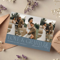 Liebe & Dankbarkeit Schieferblau Hochzeit Multi Fo