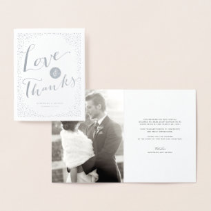 Liebe & Danke Script Confetti Wedding Vielen Dank Folienkarte