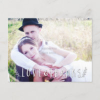 Liebe & Dankeschön-Overlay-Hochzeitskarte Foto