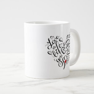 Liebe das Leben leben Sie Jumbo-Tasse