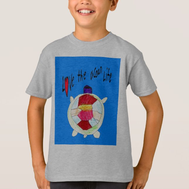 Liebe das Ozeanleben T-Shirt (Vorderseite)
