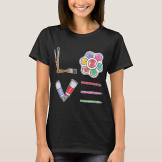 Liebe Das Zeichnend Gemälde der Künstlerin T-Shirt
