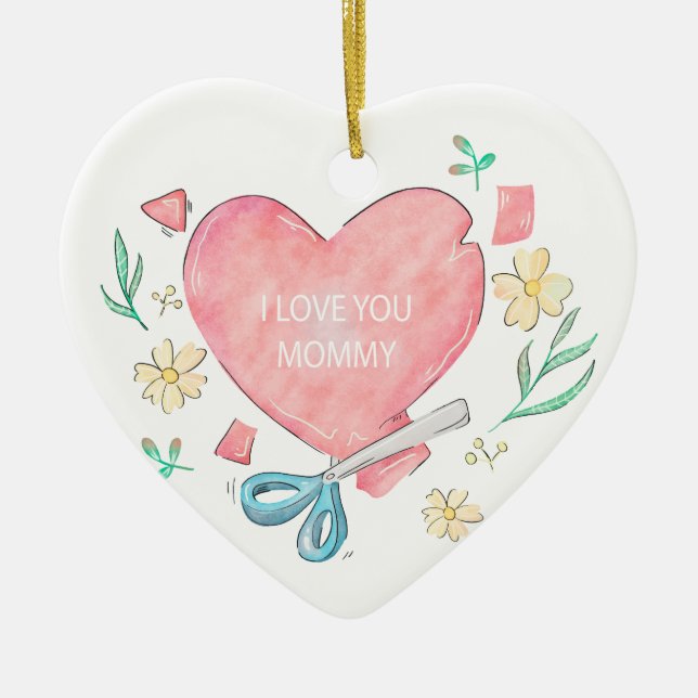 Liebe, dass du Mami bist Keramik Ornament (Vorne)