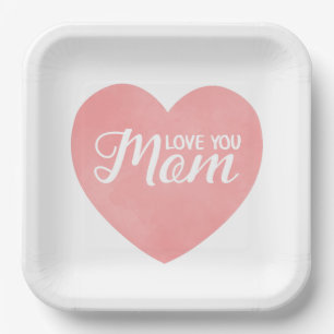 Liebe, dass ihr Mama schreibt, Mutter tagsüber ros Pappteller