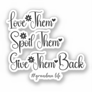 Liebe, dass sie ihnen das Niedliche Oma zurückgebe Aufkleber