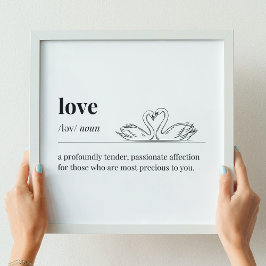 Liebe Definition Swans Poster