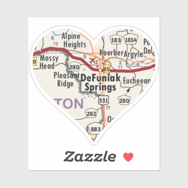 Liebe DeFuniak Springs Florida Aufkleber (Blatt)