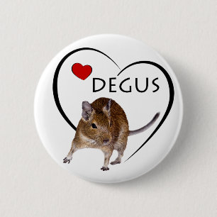 Liebe Degus Abzeichen Button