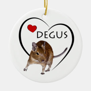 Liebe Degus Ornament (Farbe auswählen)