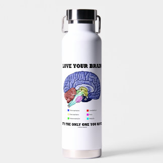 Liebe dein Gehirn Es ist der einzige Rat, den du h Trinkflasche