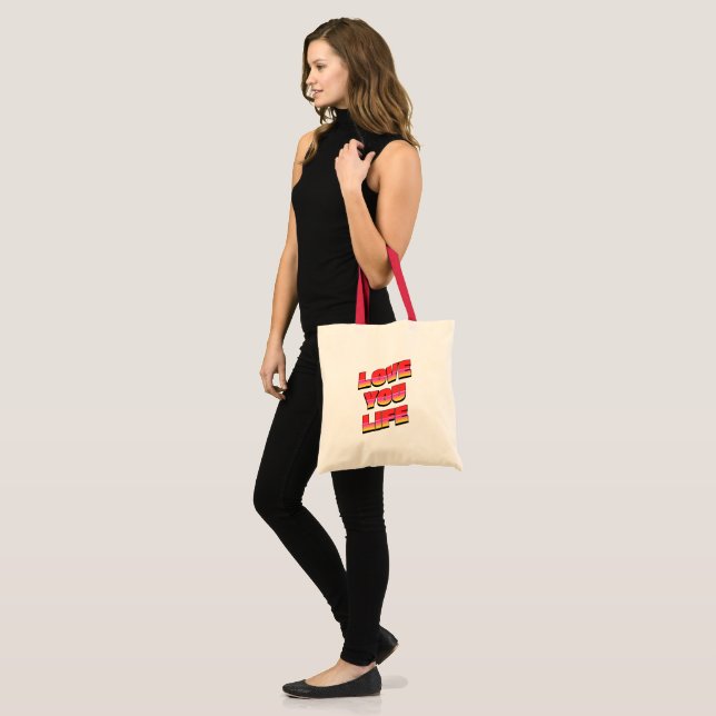 LIEBE DEIN LEBEN TRAGETASCHE (Vorderseite (Model))