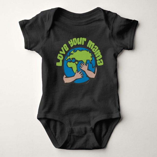 Liebe Dein Mama Klimawandel Rette Planet Erde Baby Strampler (Vorderseite)