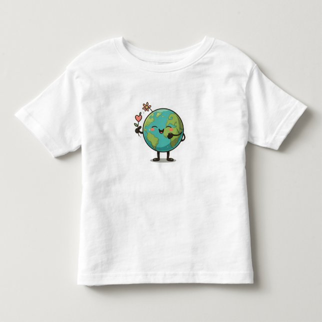 Liebe Dein Planet Kleinkind T-shirt (Vorderseite)