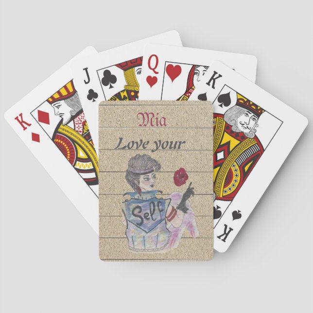 🃏 "Liebe dein Selbst" Personalisierte Spielkarten (Rückseite)