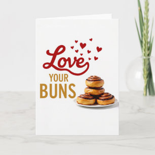 Liebe deine Brötchen Süße Tüte Grußkarte Karte