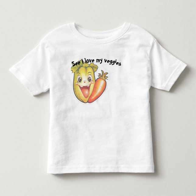 Liebe deine Gemüse Kleinkind T-shirt (Vorderseite)