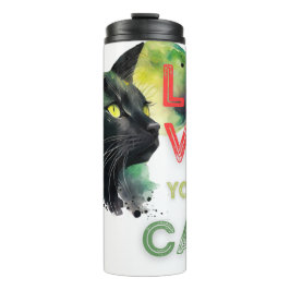 Liebe deine Katze Thermosbecher