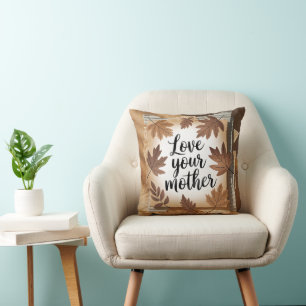 Liebe deine Mutter Erde Herbstlaub Öko-Geschenk Ku Kissen