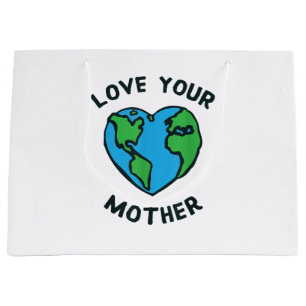 Liebe deine Mutter Erde Herz Große Geschenktüte