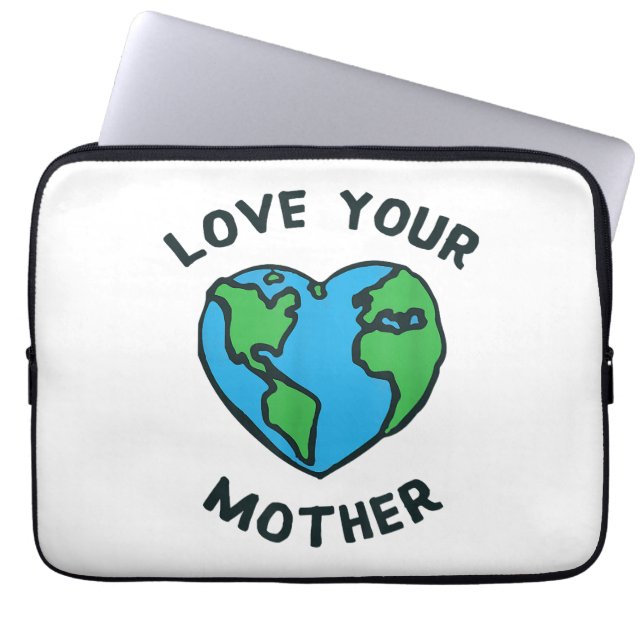 Liebe deine Mutter Erde Herz Laptopschutzhülle (Vorderseite)