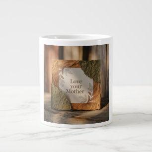 Liebe deine Mutter Erde Öko-Geschenk Vintage-Kunst Jumbo-Tasse