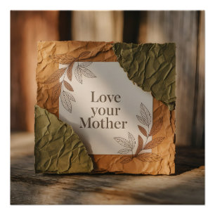 Liebe deine Mutter Erde Öko-Geschenk Vintage-Kunst Poster